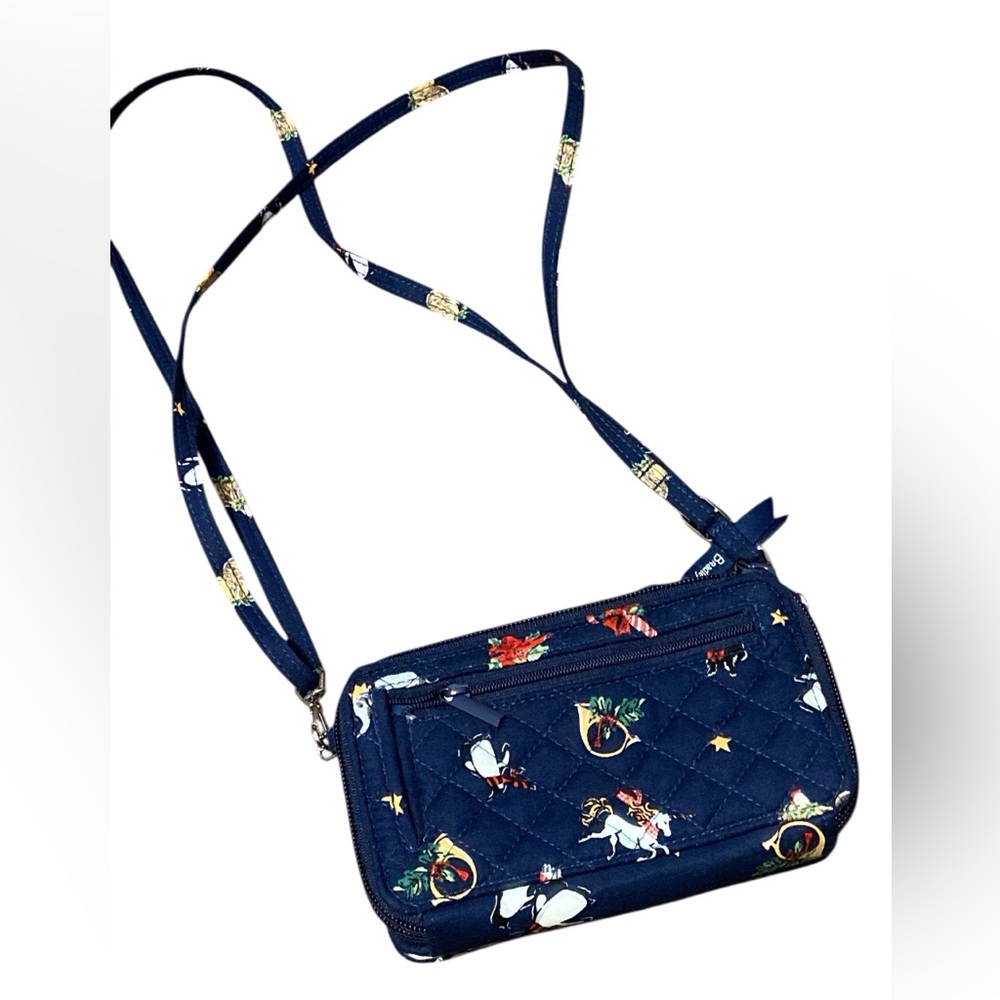 Vera Bradley Navy Crossbody Bag with Whimsical Print